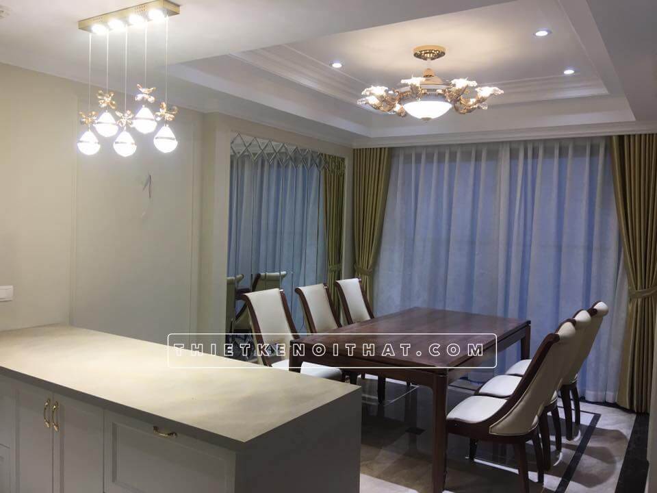 Phòng ăn tân cổ điển cho chung cư sang trọng D