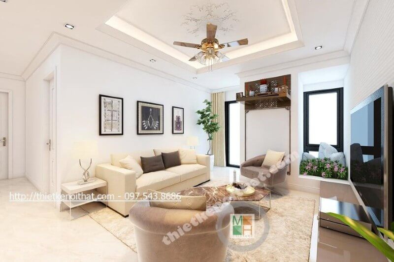 Thiết kế nội thất chung cư Royal City cao cấp phong cách hiện đại