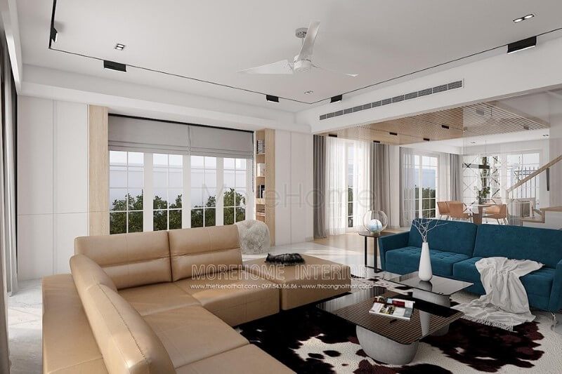 Mẫu bàn trà decor với kiểu dáng nhỏ nhắn giúp dễ dàng di chuyển và mang nét kết hợp độc đáo giữ các nội thất phòng khách