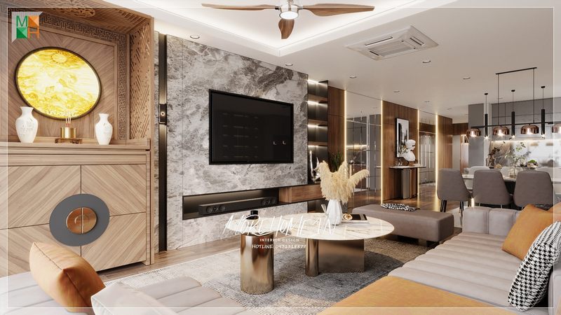 Thiết kế không gian phòng khách biệt thự đẹp cuốn hút ngây ngất vạn người mê.