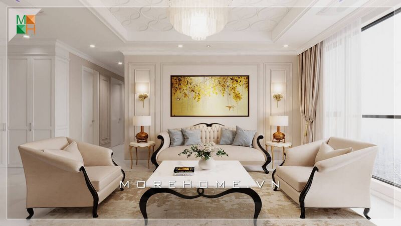 Mẫu tranh canvas họa tiết sống động, màu sắc nổi bật của sắc vàng đầy sức sống tạo cảm hứng tràn đầy năng lượng cho gia chủ.